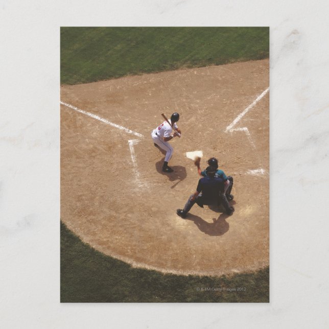 Cartão Postal Baseball em Home Plate (Frente)