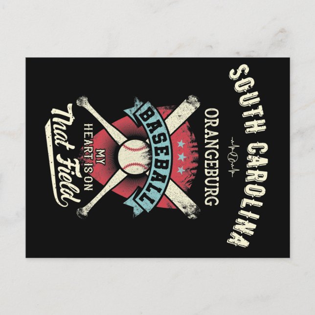 Cartão Postal Baseball em Orangeburg na Carolina do Sul (Frente)