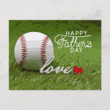 Baseball Happy Dia de os pais em verde com amor