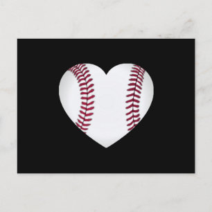 Cartão Postal Baseball Heart