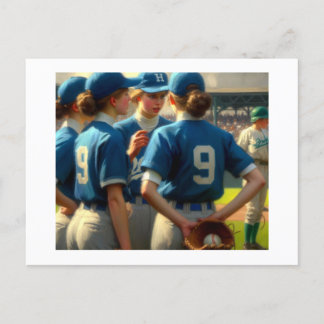 Cartão Postal Baseball Huddle.