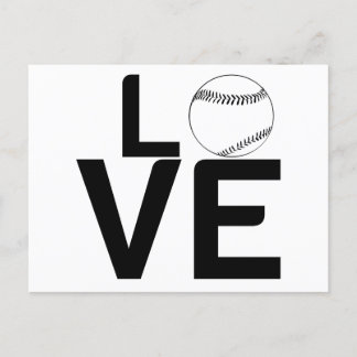 CARTÃO POSTAL BASEBALL LOVE