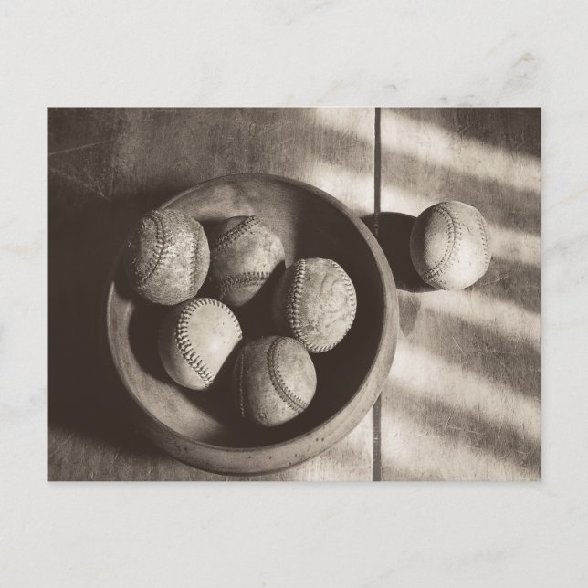 Cartão Postal Baseball Nostalgia - Baseballs (Frente)