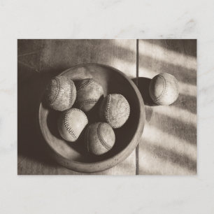 Cartão Postal Baseball Nostalgia - Baseballs