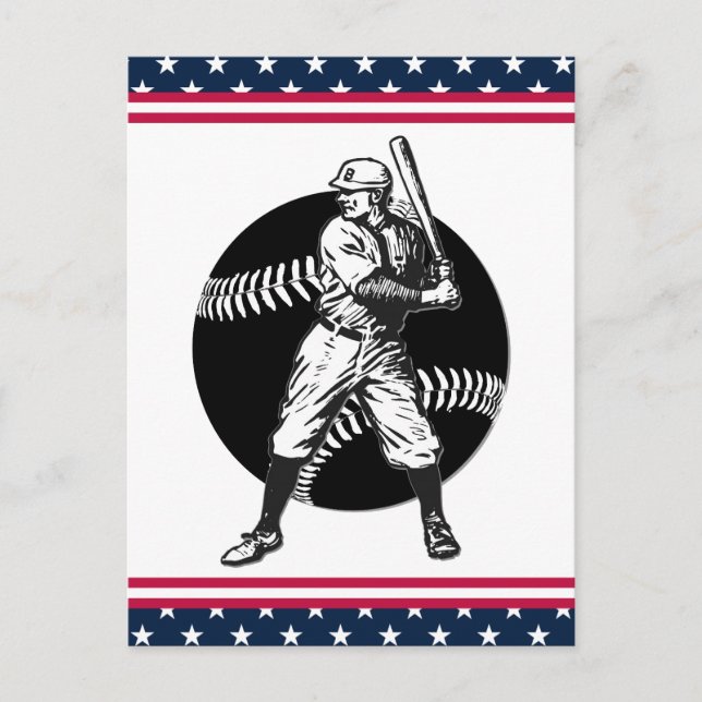 Cartão Postal Basebol:Vintage (Frente)