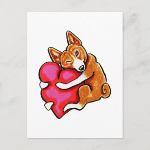 Cartão Postal Basenji Love