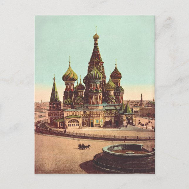 Cartão Postal Basil, Red Square Moscou (Frente)