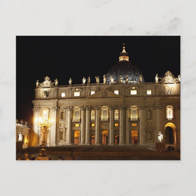 Cartão Postal Basiléia de vaticano à Noite (Frente)