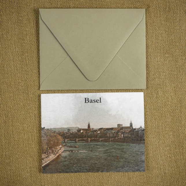 Cartão Postal Basileia, Suiça Europa Cidade Panorama (basel switzerland vintage postcard)