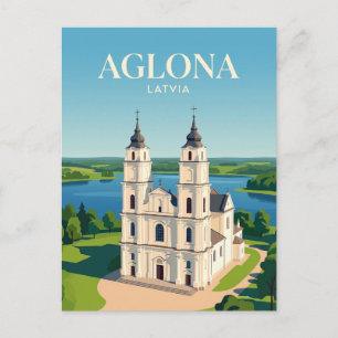 Cartão Postal Basílica de Aglona Letônia