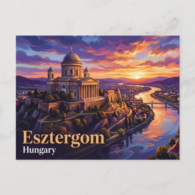 Cartão Postal Basílica de Esztergom Hungria (Frente)