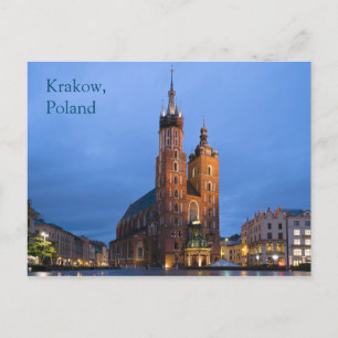 Cartão postal Basílica de Krakow Polônia
