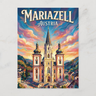 Cartão Postal Basílica de Mariazell Áustria