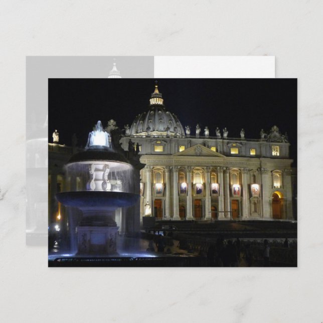 Cartão Postal Basilica de Peter, Estado da Cidade Vaticano - (Frente/Verso)