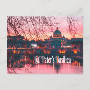 Cartão Postal Basilica de Peter, Roma, Itália