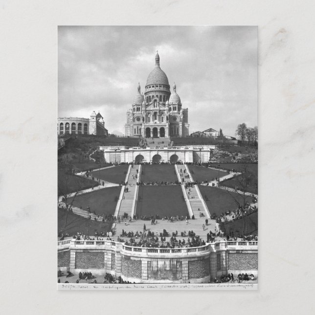 Cartão Postal Basilica de Sacre-Coeur, Montmartre, 1876-1910 (Frente)