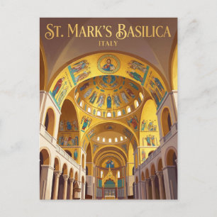 Cartão Postal Basílica de São Marcos Itália