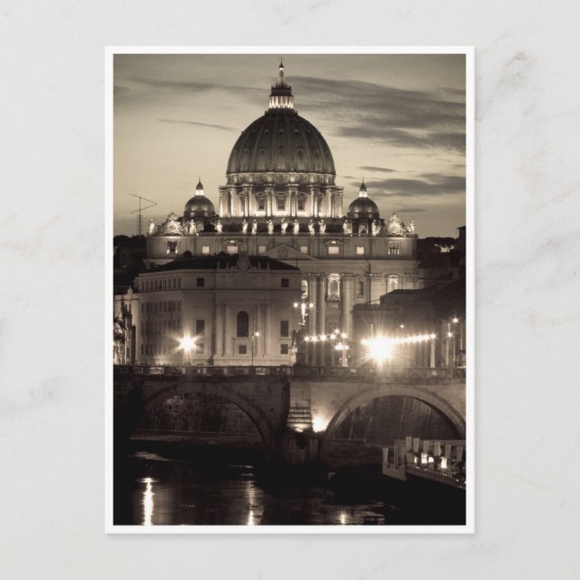 Cartão Postal Basilica do santo Peter, Vaticano (Frente)