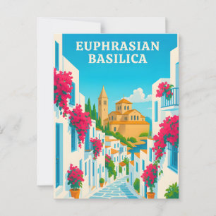 Cartão Postal Basílica Euphrasiana Poreč Croácia Viagem Vintage