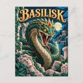Cartão Postal Basilisco, Monstro de Corte de Papel
