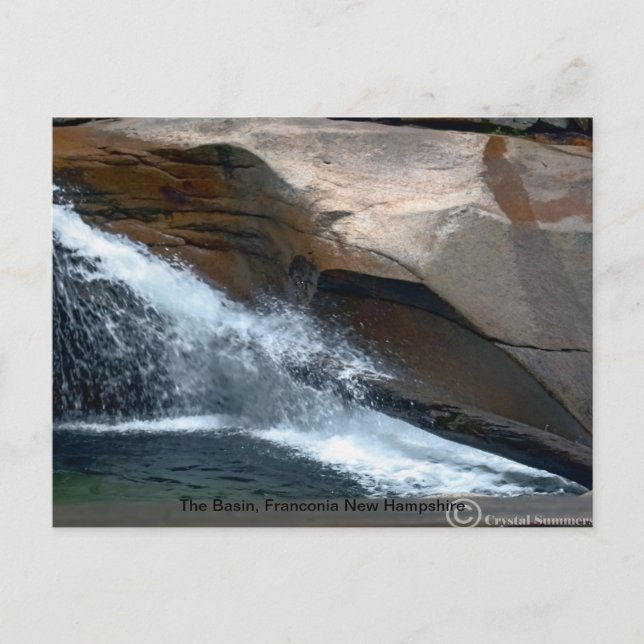 Cartão Postal Basin, Franconia New Hampshire (Frente)