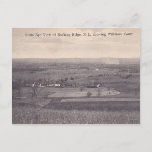 Cartão Postal Basking Ridge NJ, Vista aérea, Vintage
