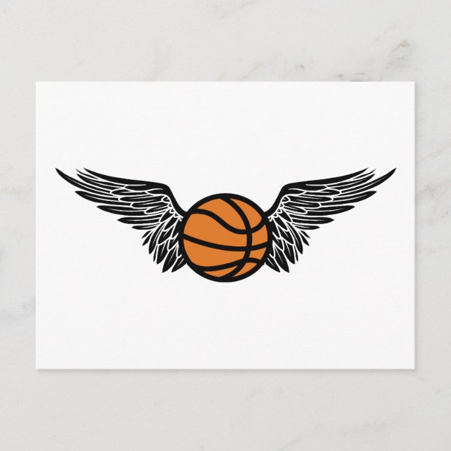 Cartão Postal basquete alado (Frente)