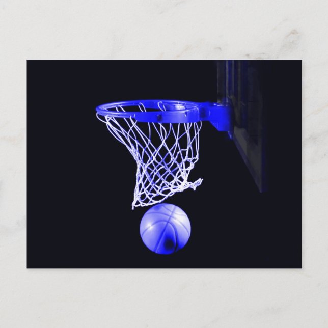 Cartão Postal Basquete Azul (Frente)