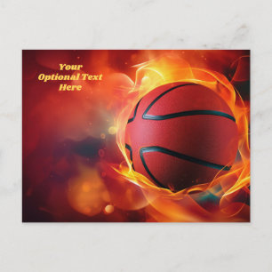 Cartão Postal Basquete de Formação de Texto Personalizado