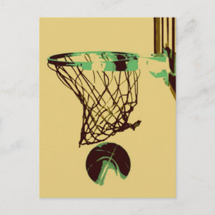 Cartão Postal Basquete de pop