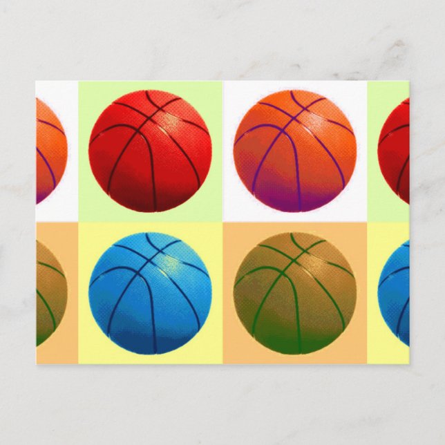 Cartão Postal Basquete de pop (Frente)