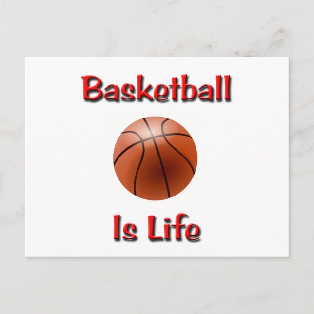 Cartão Postal Basquete é a vida (Frente)