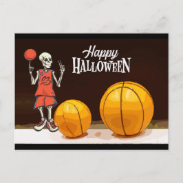Cartão Postal Basquete e Halloween fantasma