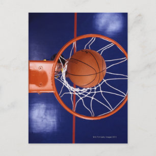 Cartão Postal basquete em hoop