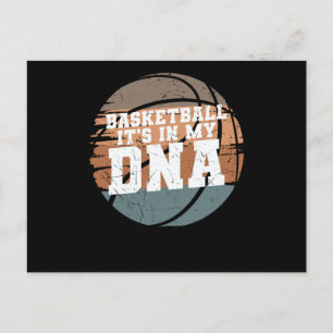 Cartão Postal Basquete Está no meu DNA   Para o basquetebol