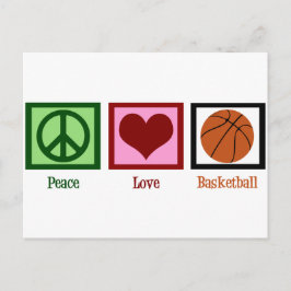 Cartão Postal Basquete Peace Love