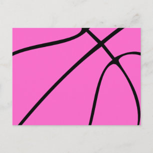 Cartão Postal Basquete Rosa Personalizado