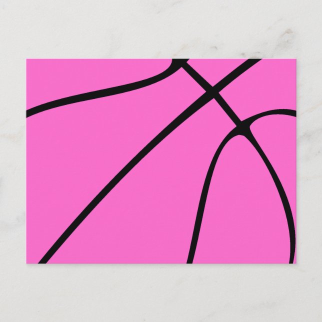 Cartão Postal Basquete Rosa Personalizado (Frente)