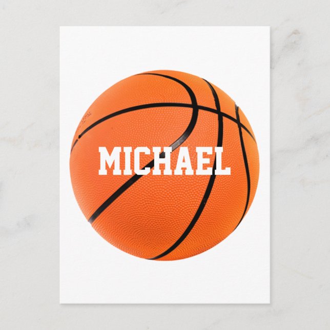 Cartão Postal Basquete Seu Nome (Frente)