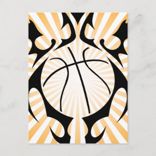 Cartão Postal basquete. tribal.