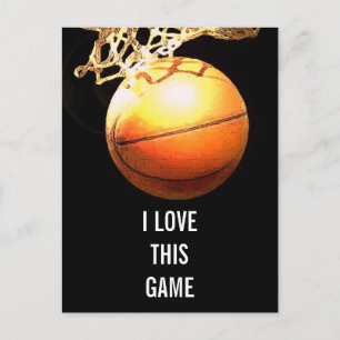 Cartão Postal Basquetebol - Arte de Ilustração Esportiva