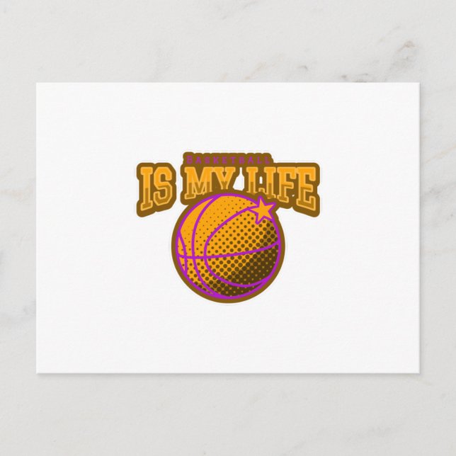Cartão Postal Basquetebol é a minha vida (Frente)