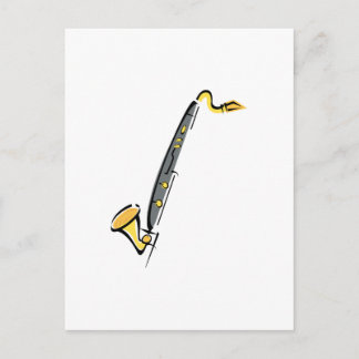 Cartão Postal Bass Clarinet