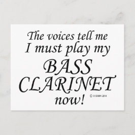 Cartão Postal Bass Clarinet Vozes Diz Que Deve Brincar