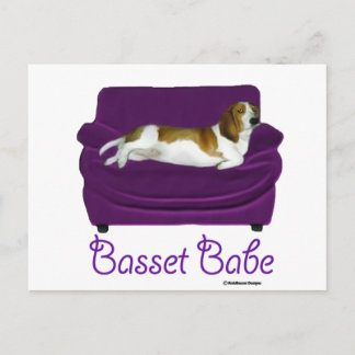 Cartão Postal Basset Babe