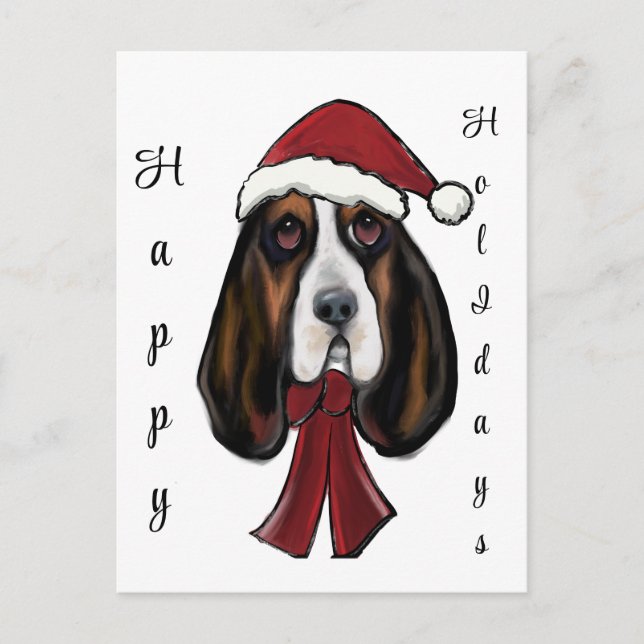 Cartão Postal Basset Hound (Frente)