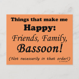 Cartão Postal Bassoon me faz feliz