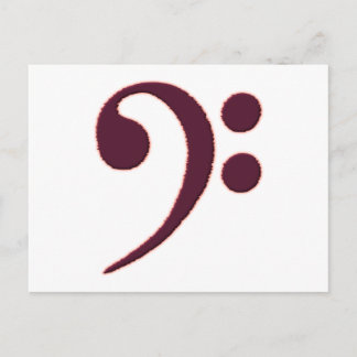 Cartão Postal Bassschlüssel bass clef