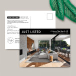 Cartão Postal Basta Listar Propriedade Minimalista Para Marketin<br><div class="desc">Mínimalista Imobiliário Para venda de marketing postal com espaço para seu logotipo e uma grande foto de propriedade. Este cartão postal de marketing imobiliário, preto e branco, totalmente personalizável, apresenta um simples design com espaço para o seu texto personalizado e detalhes de propriedade. Uma maneira fácil de anunciar suas listas...</div>