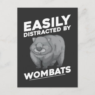 Cartão Postal Bastante Distraído Por Wombats, Animais Australia